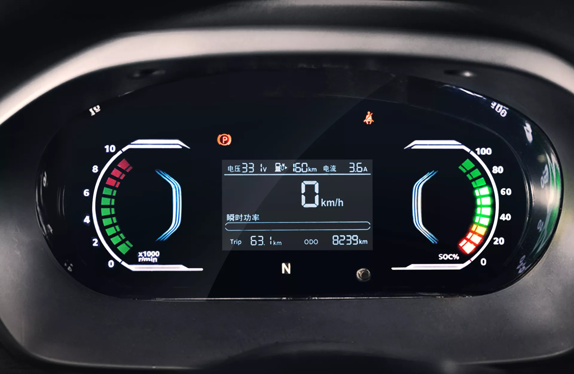 tablero de instrumentos del model e-truck b20t